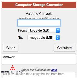 Convert 200000 KB to GB - Easy Online Calculator